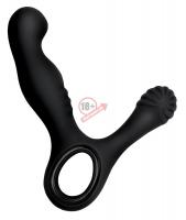 Чёрный стимулятор простаты с вибрацией Revive Prostate Massager
