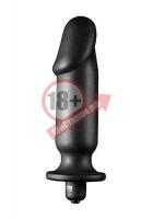 Анальный вибратор-фаллос Silicone Vibrating Anal Plug - 15,2 см.