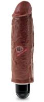 Коричневый вибратор-реалистик 6" Vibrating Stiffy - 17,8 см.