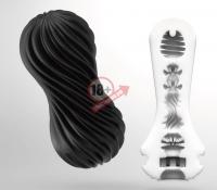 Мастурбатор FLEX Rocky Black с плотным рельефом