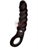 Чёрный витой вибратор Fun Toys  Gjack 2 - 22 см.