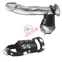 Кольцо на член и мошонку Cock Ring With 2" Ball Stretcher And Optional Weight Ring