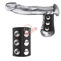 Утяжка на пенис на кнопочках 100% PVC STRAP WITH METAL SNAP