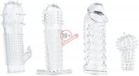 Набор из 4 насадок на член Pleasured Penis Enhancement Sleeve 4 Pack