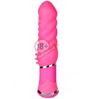 Розовый анальный вибратор с шипиками BOOTYFUL TWISTED TICKLER VIBE PINK