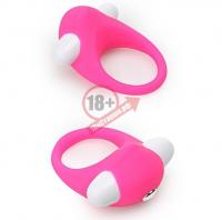 Розовое эрекционное кольцо LIT-UP SILICONE STIMU RING 6