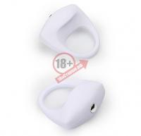 Белое эрекционное кольцо LIT-UP SILICONE STIMU RING 8