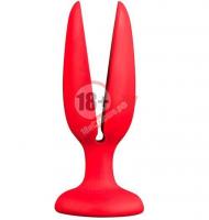 Красная пробка-бутон MENZSTUFF FLOWER BUTT PLUG 4INCH - 11 см.