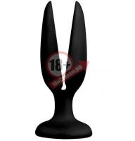 Чёрная пробка-бутон MENZSTUFF FLOWER BUTT PLUG 4INCH - 11 см.