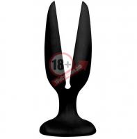 Чёрная пробка-бутон MENZSTUFF FLOWER BUTT PLUG 5INCH - 13,5 см.