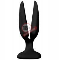Чёрная пробка-бутон MENZSTUFF FLOWER BUTT PLUG 6INCH - 15 см.