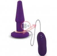 Фиолетовая анальная вибропробка APEX BUTT PLUG LARGE PURPLE - 15 см.