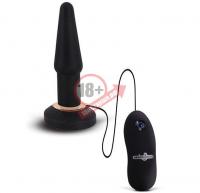 Чёрная анальная вибропробка APEX BUTT PLUG SMALL BLACK - 14 см.