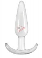Прозрачная анальная пробка прозрачная Jelly Rancher T-Plug Smooth - 11 см.