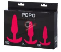 Набор из 3 розовых анальных втулок POPO Pleasure