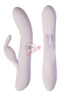 Белый вибратор Love story White Rabbit с клиторальным зайчиком - 21 см.