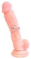 Реалистичный фаллоимитатор из силикона Medical Silicone Dildo - 18 см.