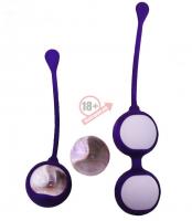 Фиолетовые вагинальные шарики Cosmo Balls с парой сменных шаров