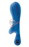 Синий мастурбатор с вибростимулятором мошонки Renegade Ball Tugging Stroker