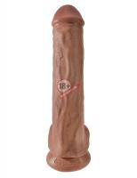 Фаллоимитатор-мулат на присоске 13" Cock with Balls - 35,6 см.