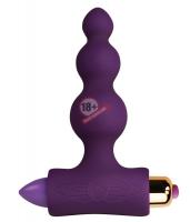Фиолетовая анальный виброёлочка Petite Sensations Bubbles - 10,8 см.