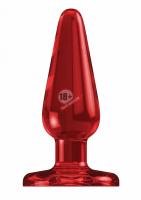 Красная анальная пробка Butt Plug Basic 3 Inch - 7,6 см.
