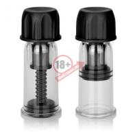 Чёрные помпы для сосков Nipple Play Vacuum Twist Suckers
