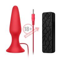 Красная анальная вибропробка с пультом управления MENZSTUFF 5INCH SLIM INTRUDER BUTT PLUG - 13 см.