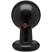 Круглая черная анальная пробка Classic Round Butt Plugs Large - 12,1 см.