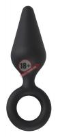 Чёрная анальная пробка Soft Touch Plug L - 15,5 см.