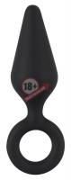Чёрная анальная пробка Soft Touch Plug S - 12,1 см.