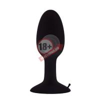Чёрная анальная пробка MENZSTUFF ROLL PLAY - 12 см.