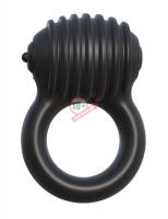 Чёрное эрекционное виброкольцо Blackjack Power Ring