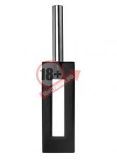 Чёрная шлёпалка Leather Gap Paddle - 35 см.