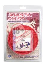 Красная веревка для фиксации Japanese Silk Love Rope - 3 м.
