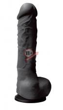 Черный фаллоимитатор Pleasures 5" Dildo - 17,8 см.