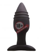 Средняя черная анальная пробка RENEGADE PLUG 4 - 12 см.