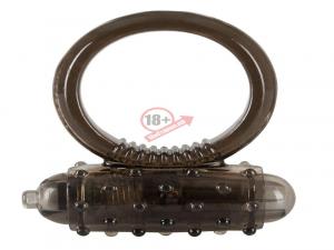 Дымчатое эрекционное виброкольцо Vibro Ring Dark