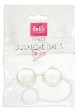Стеклянные вагинальные шарики Duo Love Dalls на силиконовой сцепке