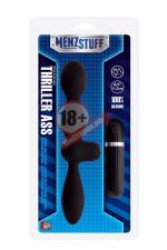 Чёрная двусторонняя вибровтулка  MENZSTUFF THRILLER ASS DUAL HEAD