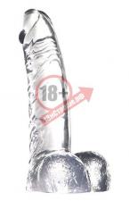 Прозрачный фаллоимитатор из желейного материала JELLY JOY CARBONATE CLEAR - 15,2 см.