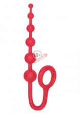 Красный анальный стимулятор COLT BUDDY BALLS - 18,5 см.