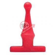 Красная анальная пробка Bum Buddies Tease My Tush, Intermediate Silicone Anal Plug - 12 см.