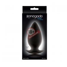 Чёрная анальная пробка большого размера Renegade Spades для ношения - 11,1 см.