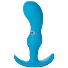 Голубая анальная пробка Mood Naughty 2 для ношения - 11,4 см.