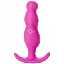 Розовая анальная пробка Mood Naughty 3 3" Silicone для ношения - 7,6 см.