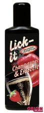 Смазка со вкусом клубники с шампанским Lick It - 50 мл.