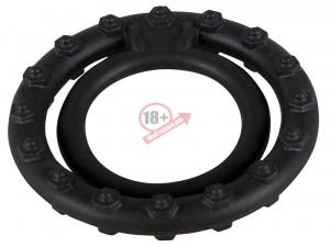 Чёрное кольцо для пениса Steely Cockring