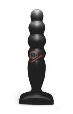 Чёрный анальный стимулятор Large Bubble Plug - 14,5 см.
