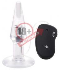 Прозрачная пробка с вибрацией VIBRATING PLUG JAMMY JELLY ANAL POINT OF PLEASURE MEDIUM - 14,5 см.